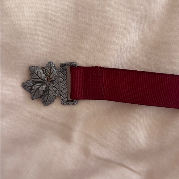 Vintage Elegant Red Ribbon Bookmark with Silver Accents - Picture 7 of 8